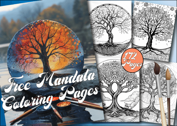 Download Tree Mandala Coloring Book for Adult - Coloring Collection