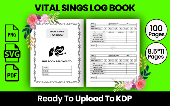 Download VITAL SINGS LOG BOOK KDP INTERIOR - Kdp Collection
