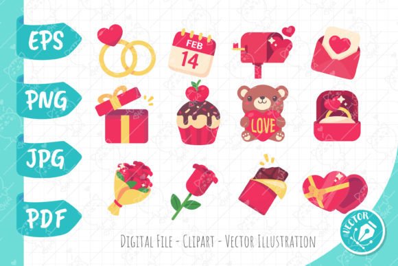 Download Valentine's Day Card Decorative Elements - Card Collection
