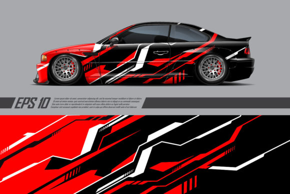Download Sport Car Vector with Wrap Vinyl Design - Vinyl design Collection