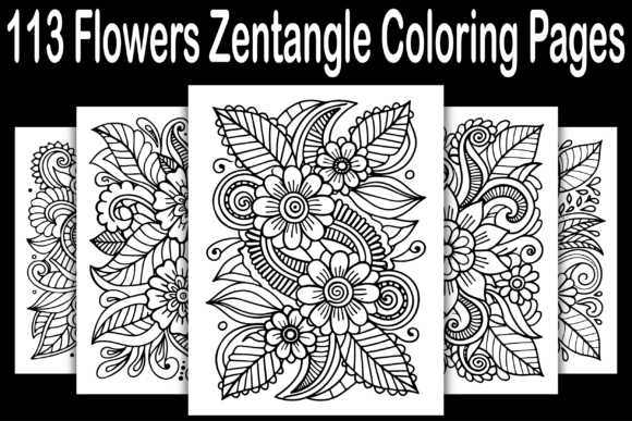 Download 113 Flowers Zentangle Coloring Pages - Coloring Collection
