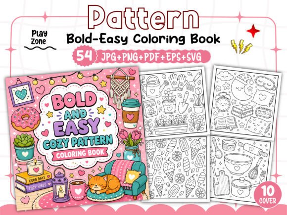 Download Bold Easy Pattern Coloring Book Pages - Coloring Collection