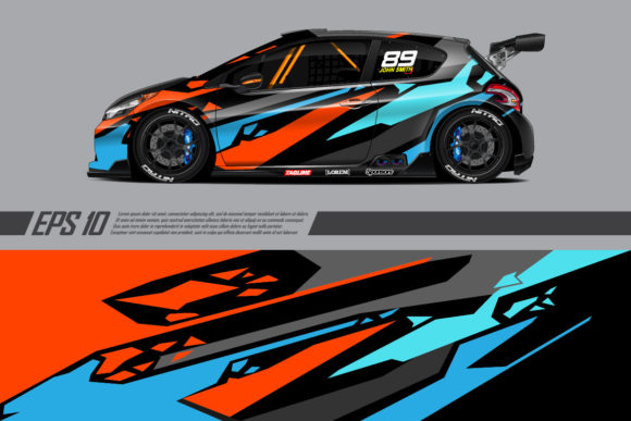 Download Sport Car Vector with Wrap Vinyl Design - Vinyl design Collection