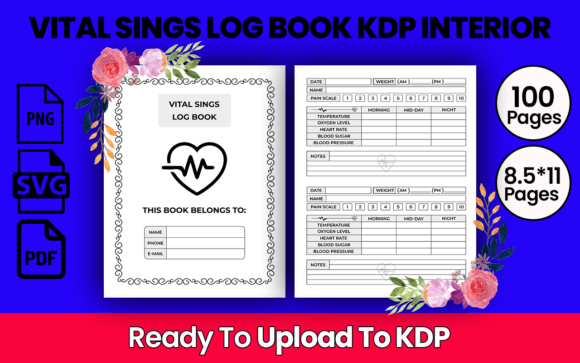 Download VITAL SINGS LOG BOOK  KDP INTERIOR - Kdp Collection