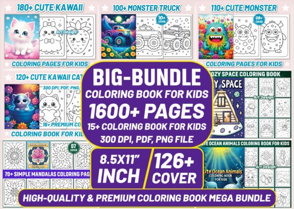 Download Kids Big Bundle of Coloring Book Pages - Coloring Collection