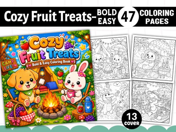 Download Cozy Fruit Treats Coloring Book Pages - Coloring Collection