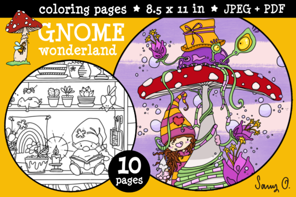 Download Gnome Wonderland Coloring Pages - Coloring Collection