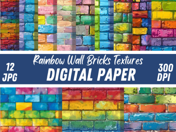 Download Rainbow Wall Bricks Texture Backgrounds - Texture Collection