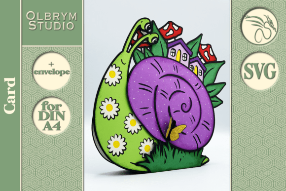 Download Woodland Snail Greeting Card SVG - Card Collection