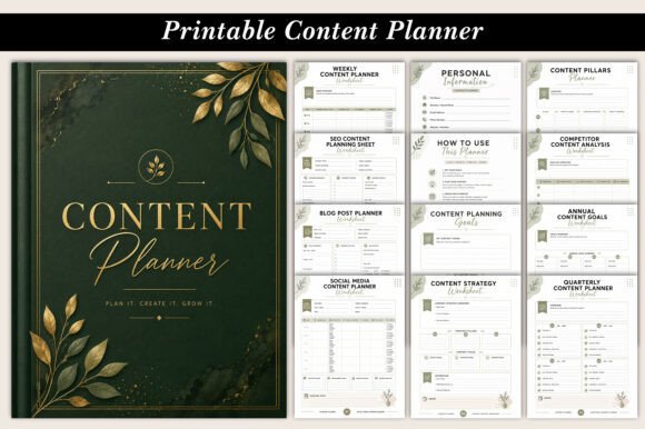 Download Printable Content Planner Kdp Interiors - Kdp Collection