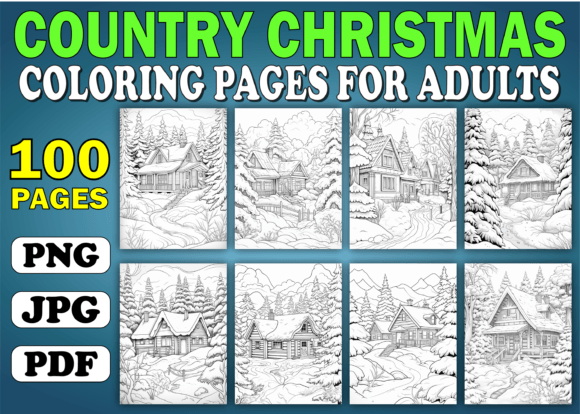 Download Adults Country Christmas Coloring Pages - Coloring Collection
