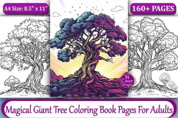 Download Magical Giant Tree Coloring Book Pages - Coloring Collection