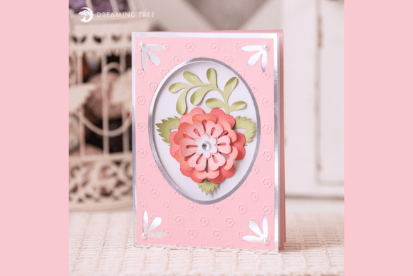 Download Peony Fantasy Flower Card SVG - Card Collection
