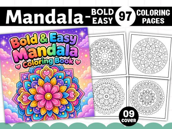 Download Bold and Easy Mandala Coloring Pages - Coloring Collection