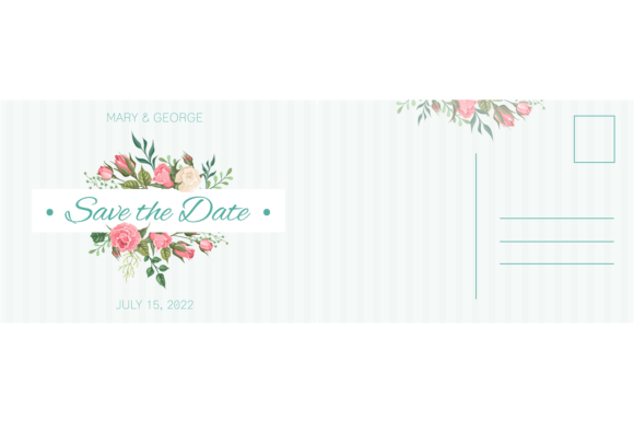 Download Wedding Postcard. Summer Bouquet Botanic - Card Collection