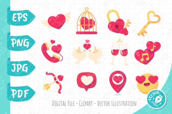 Download Valentine's Day Card Decorative Elements - Card Collection