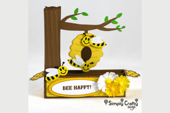 Download Buzzing Bees Box Card SVG - Card Collection