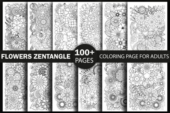 Download 100+ Zentangle Coloring Pages Bundle-KDP - Coloring Collection
