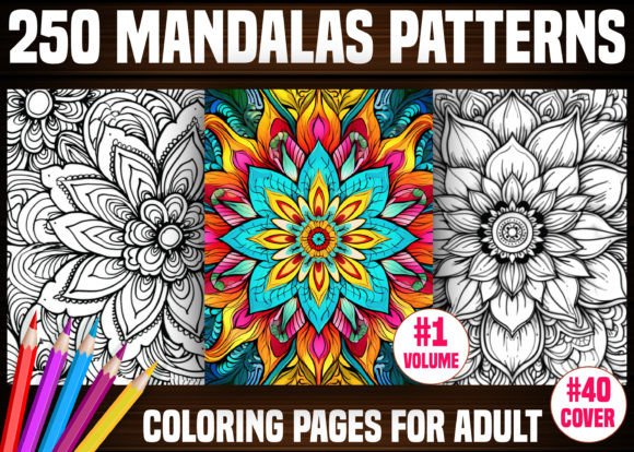 Download 250 Mandalas Patterns Coloring Pages-KDP - Coloring Collection