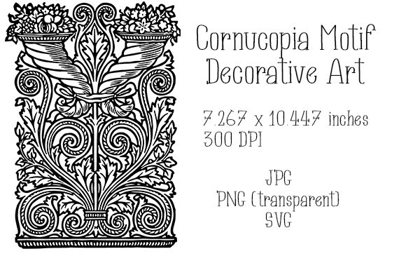 Download Cornucopia Motif Decorative Art - Decorative art Collection