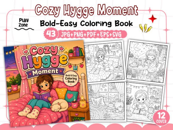 Download Cozy Hygge Moment Coloring Book Pages - Coloring Collection