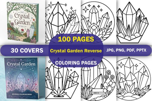Download Crystal Garden Reverse Coloring Pages - Coloring Collection
