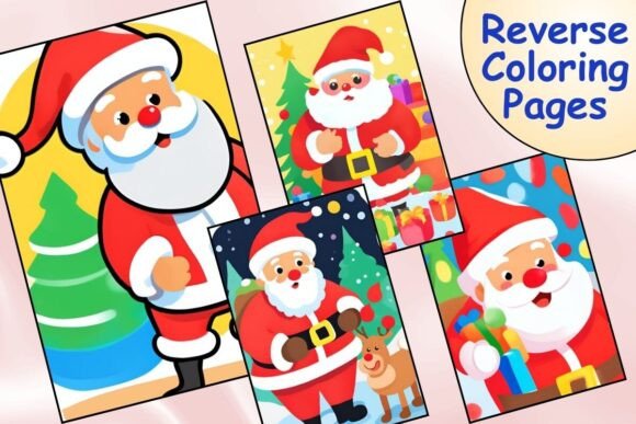 Download Santa Claus Reverse Coloring Pages - Coloring Collection