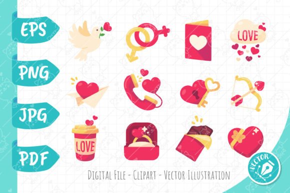 Download Valentine's Day Card Decorative Elements - Card Collection