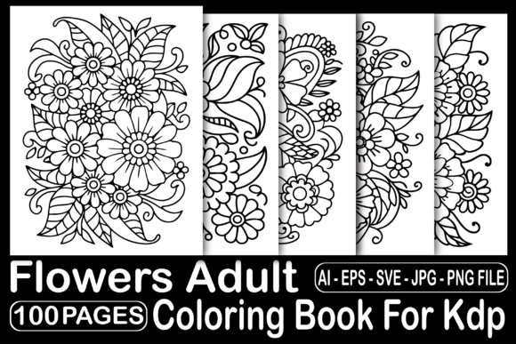Download 100 Flowers Adult Coloring Book for Kdp - Coloring Collection